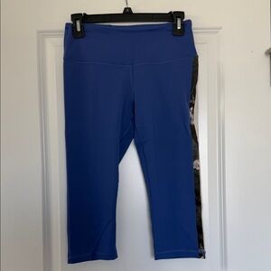 Victoria's Secret Blue Leggings with Floral Accent